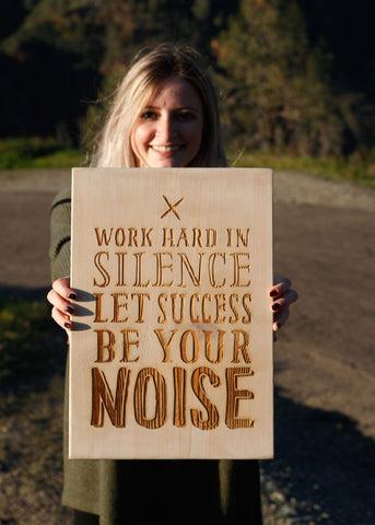 Let Success Be Your Noise Rustic Sign